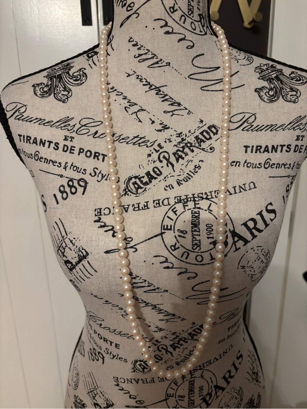 Classic Pearl Long Necklace - Ivory Pearls